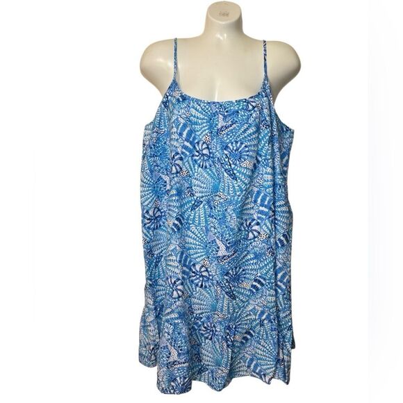 NWT Lilly Pulitzer Jaydan Linen Mini Dress in Amalfi Blue by the Seashore - Picture 4 of 11